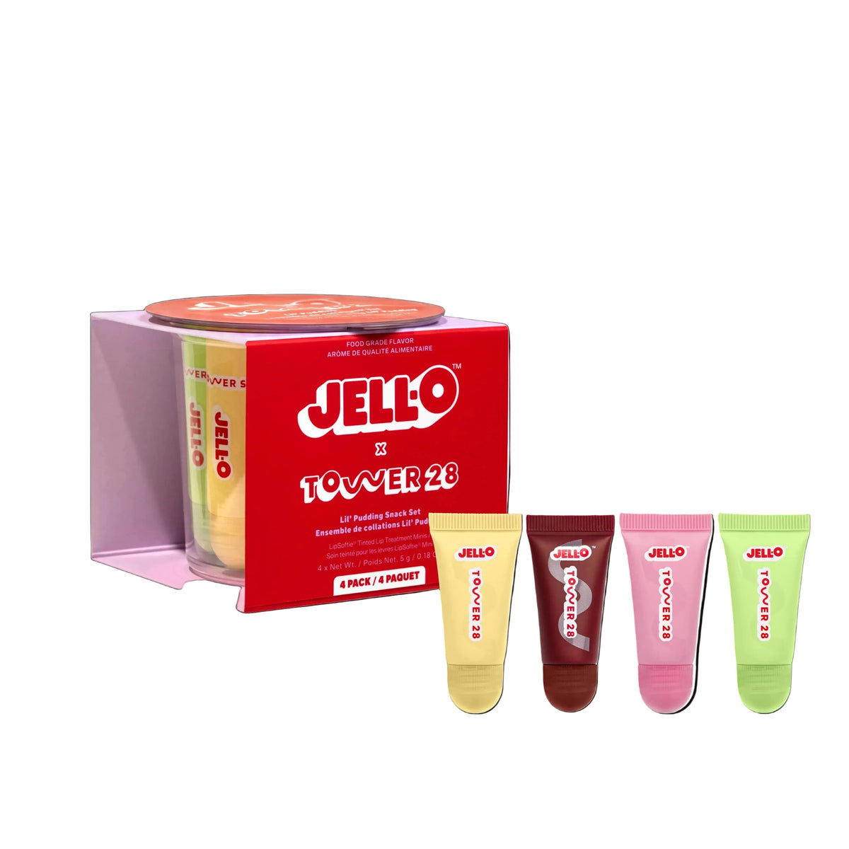 JELL-O® X TOWER 28 Lil’ Pudding Mini LipSoftie Gift Set